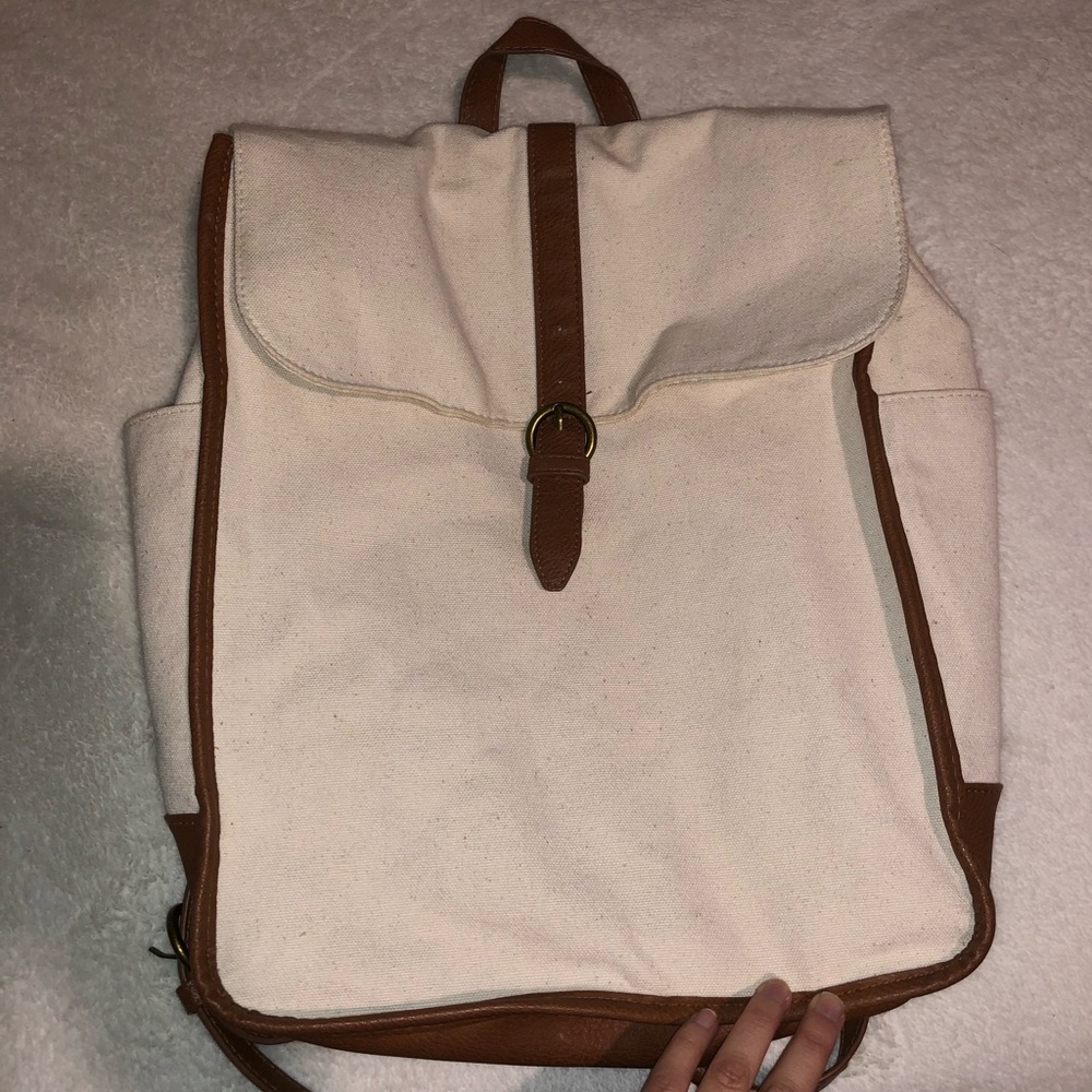 Vintage square college bag pack